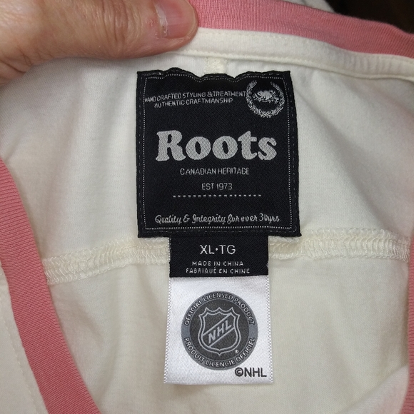 Roots NHL Pink & Cream Toronto Maple Leafs Long Sleeve T-Shirt - Picture 7 of 10